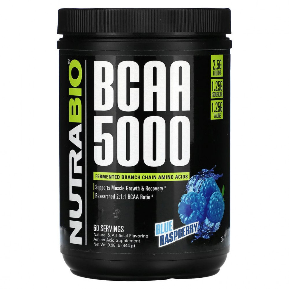 ���� ������ (Iherb) Nutrabio Labs, BCAA 5000, ������� ������, 444 � (0,98 �����), ������ �� 5480 ���