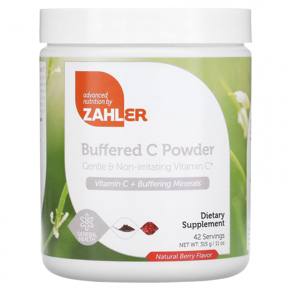   (Iherb) Zahler, Buffered C Powder, Natural Berry, 11 oz (315 g),   4890 