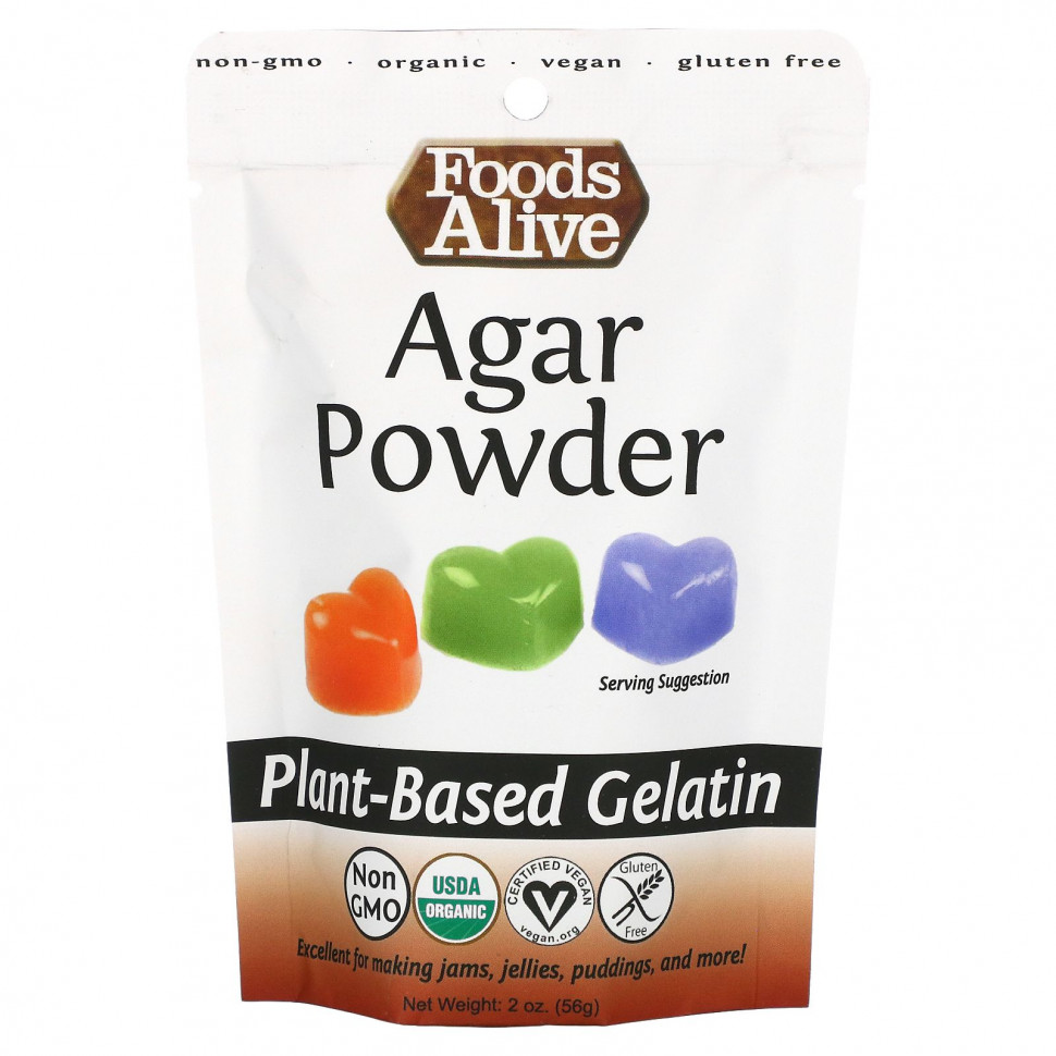 ���� ������ (Iherb) Foods Alive, ���� � �������, ������������ �������, 56 � (2 �����), ������ �� 2200 ���