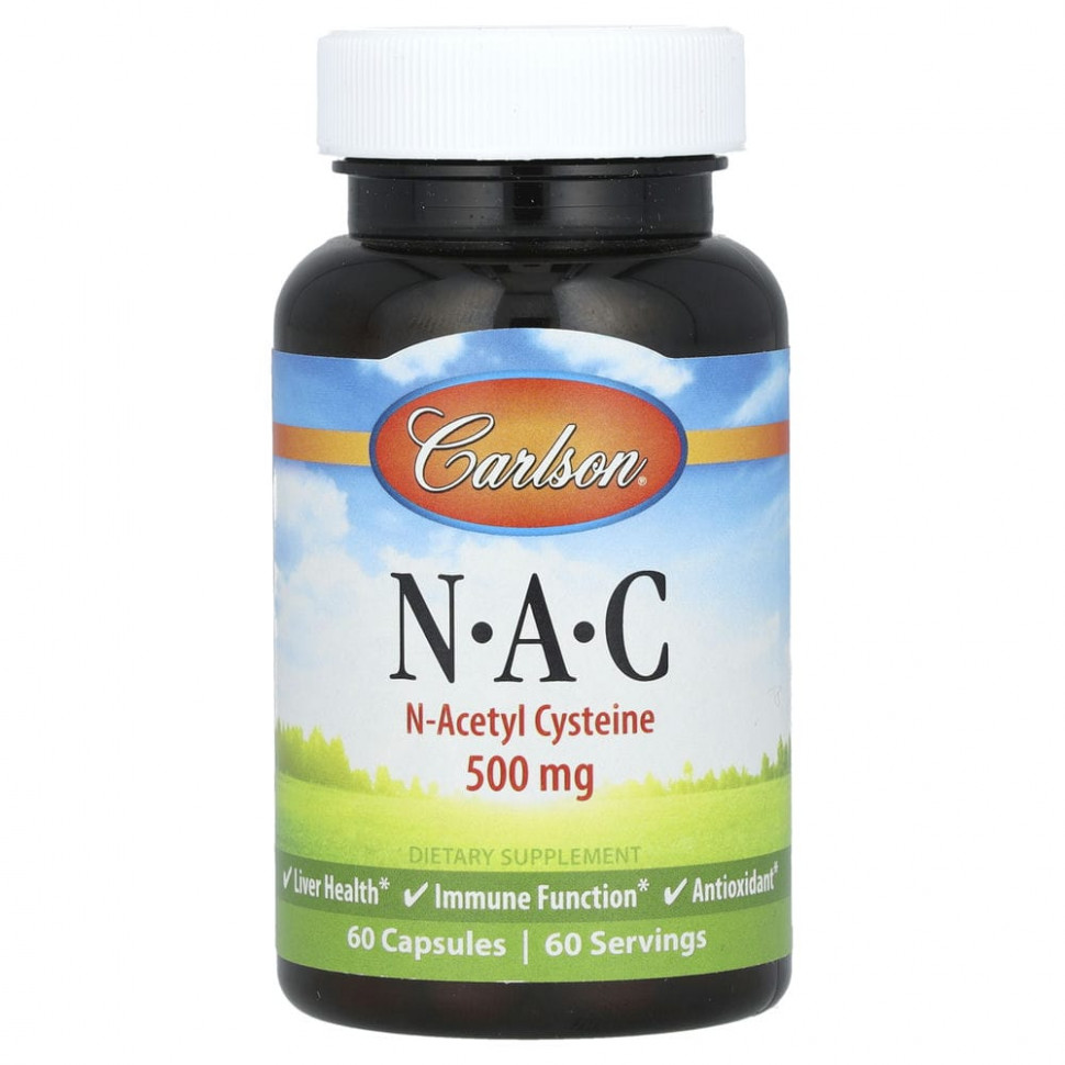   (Iherb) Carlson Labs, N-A-C, 500 , 60     -     , -, 