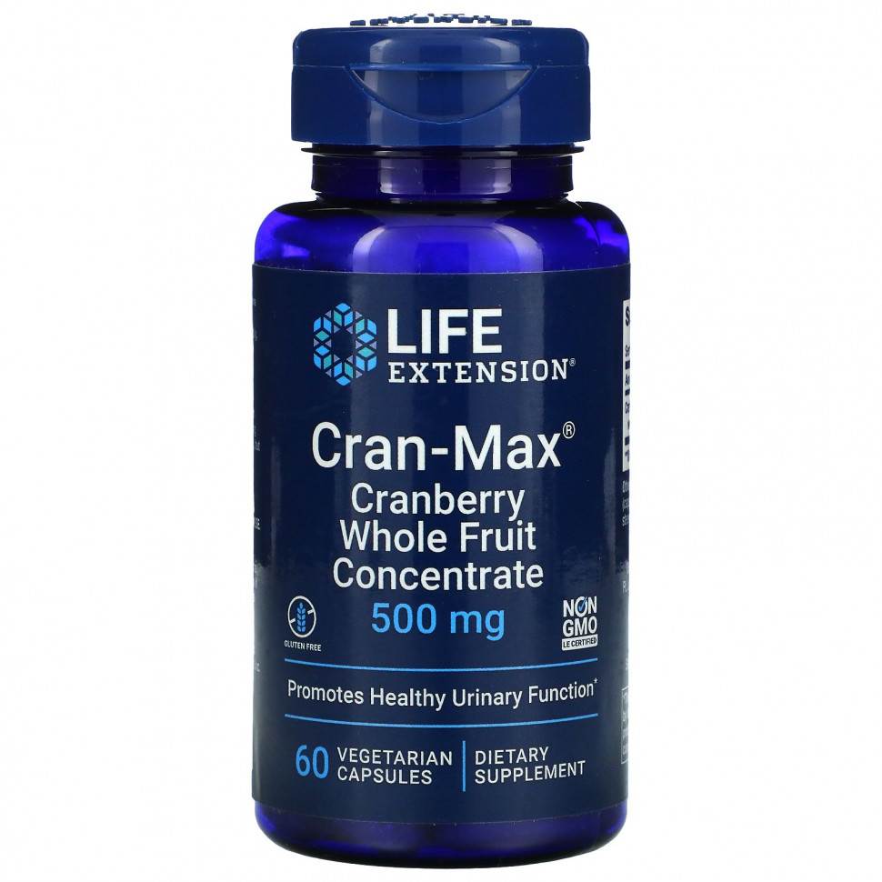 ���� ������ (Iherb) Life Extension, Cran-Max, ���������� ������� ���� ������, 500 ��, 60 �������������� ������, ������ �� 2910 ���