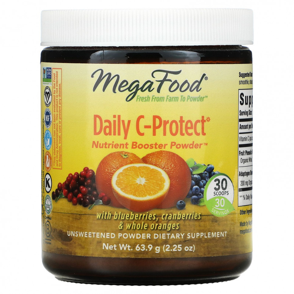 ���� ������ (Iherb) MegaFood, Daily C-Protect, Nutrient Booster, �������, ��� ������, 63,9 � (2,25 �����), ������ �� 3920 ���