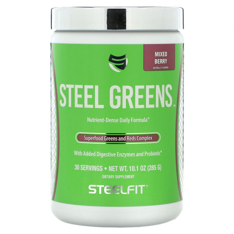   (Iherb) SteelFit, Steel Greens,  , 285  (10,1 )    -     , -, 