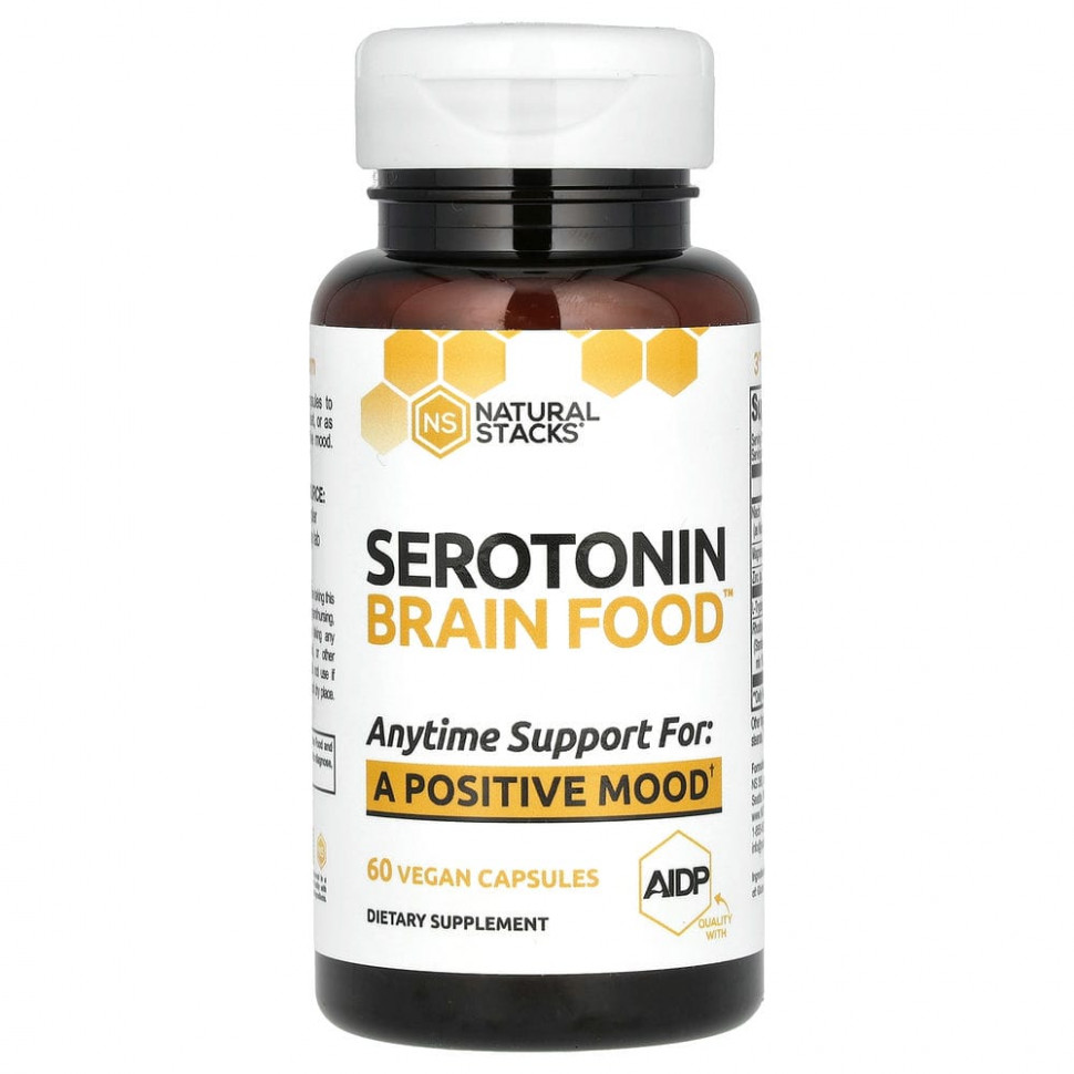 ���� ������ (Iherb) Natural Stacks, Serotonin Brain Food, 60 �������������� ������, ������ �� 6030 ���