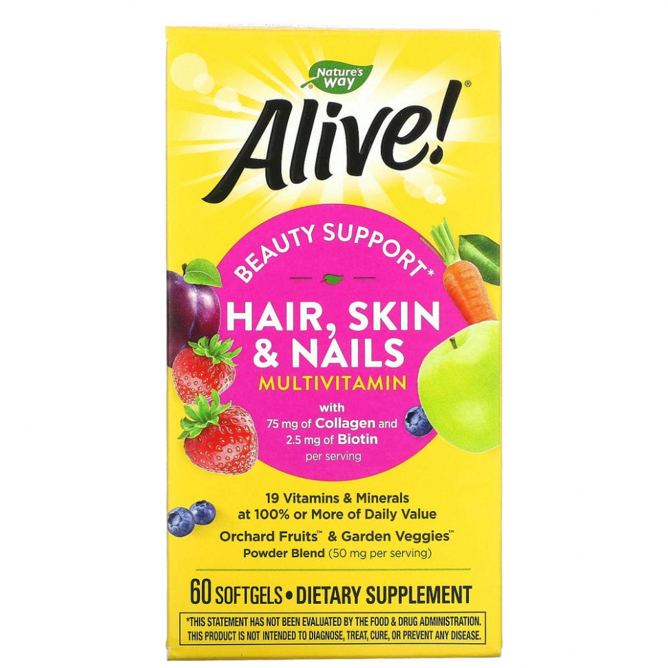   (Iherb) Nature's Way, Alive!   ,   ,   , 60     -     , -, 