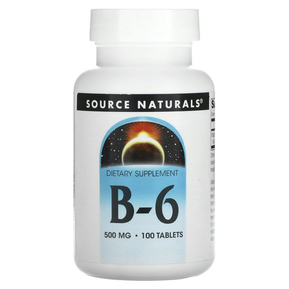   (Iherb) Source Naturals, 6, 500 , 100     -     , -, 