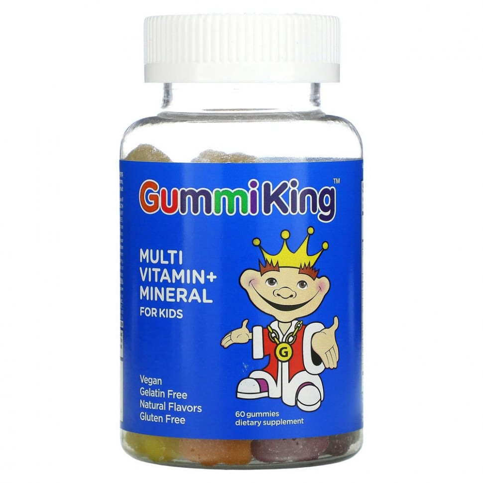 ���� ������ (Iherb) GummiKing, �������������� � ������������� ��� �����, �� ������ ��������, ���������, ������, ���������, ����� � ����������, 60 ����������� ��������, ������ �� 1970 ���