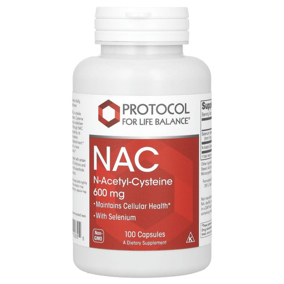   (Iherb) Protocol for Life Balance, NAC N--, 600 , 100      -     , -, 