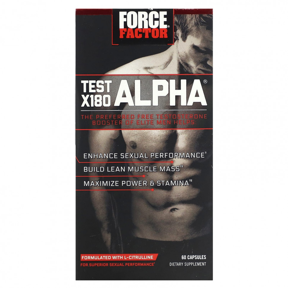 ���� ������ (Iherb) Force Factor, Test X180 Alpha`` 60 ������, ������ �� 4860 ���