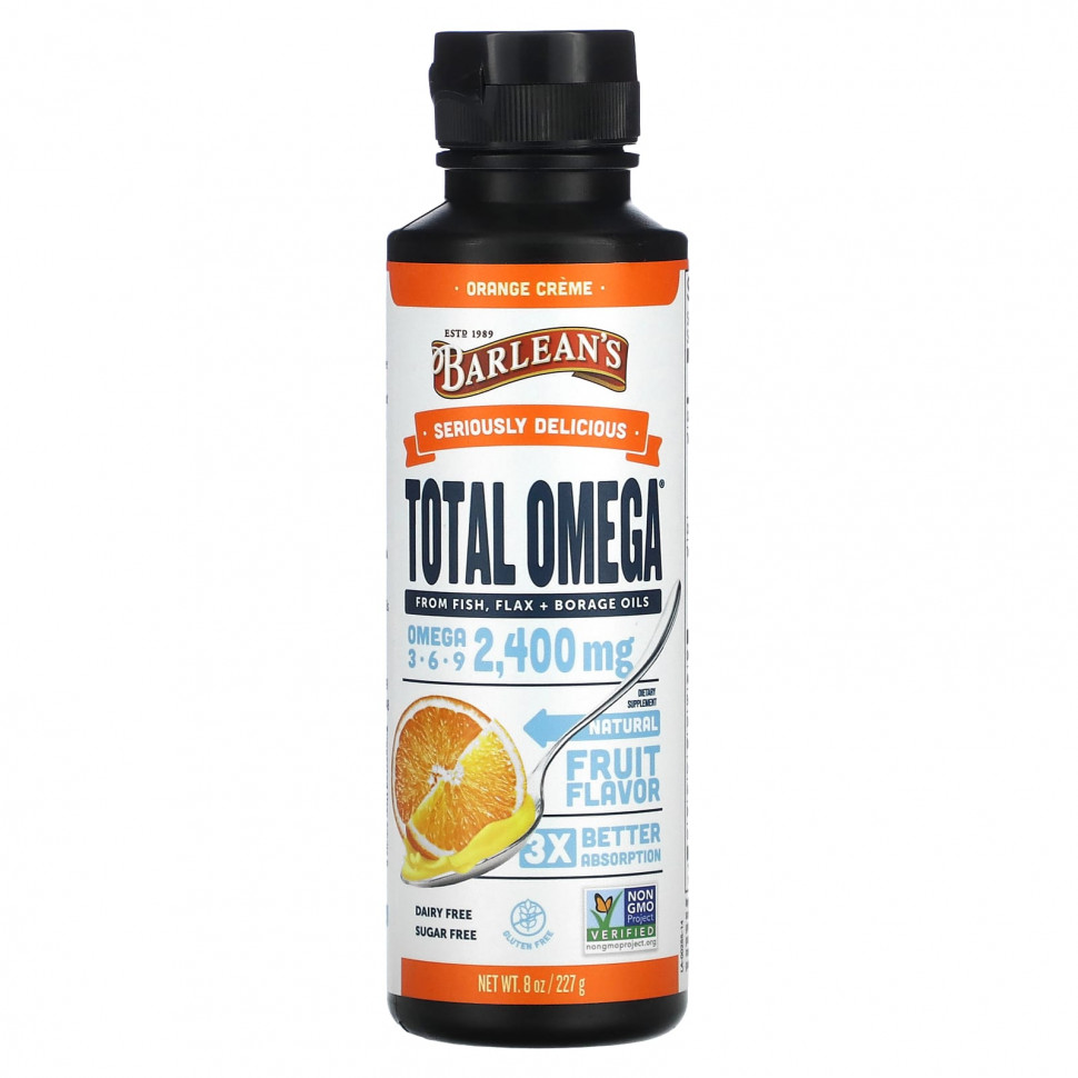   (Iherb) Barlean's, Seriously Delicious, Total Omega,  , 2400 , 227  (8 )    -     , -, 