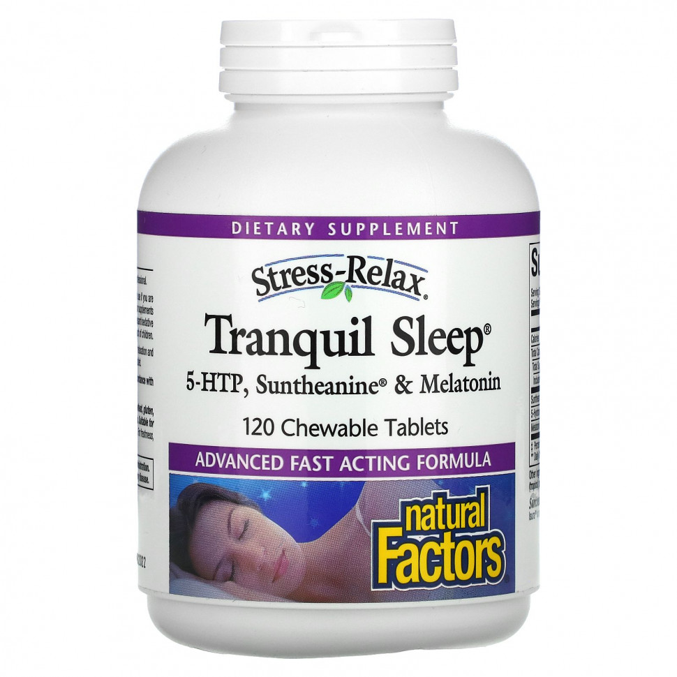   (Iherb) Natural Factors, Tranquil Sleep, 120 Chewable Tablets    -     , -, 