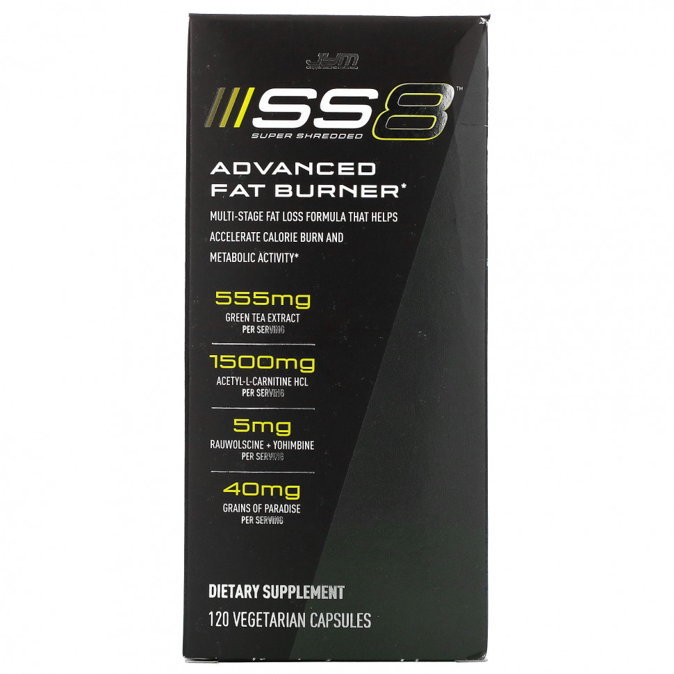 ���� ������ (Iherb) JYM Supplement Science, SS8 Super Shredded, ���������� ������������� ��������, 120 �������������� ������, ������ �� 8760 ���