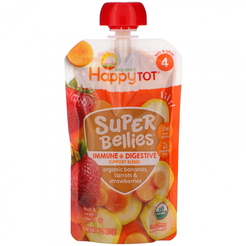   (Iherb) Happy Family Organics, Happy Tot, Super Bellies,  ,   , 4  (113 )    -     , -, 