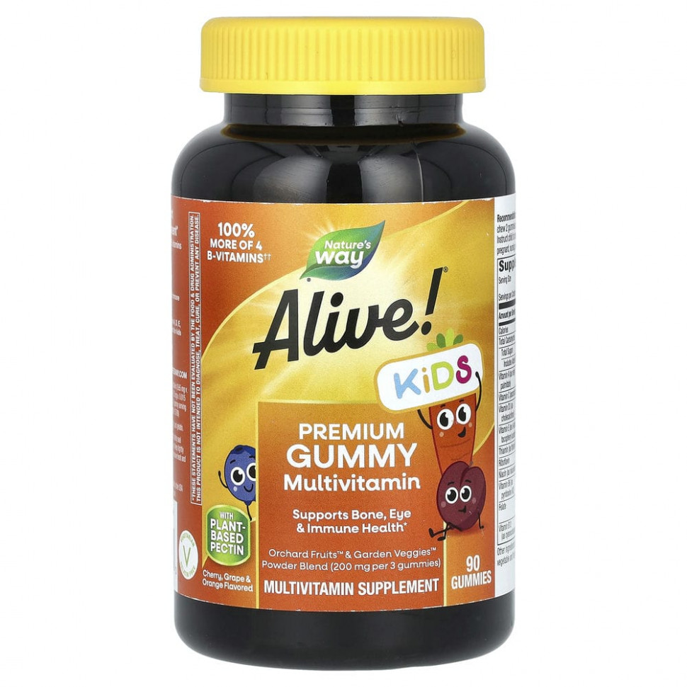 ���� ������ (Iherb) Nature's Way, Alive! �������� ��������������� ������������ �������� ��� �����, �����, �������� � ��������, 90 ����������� ������, ������ �� 3290 ���