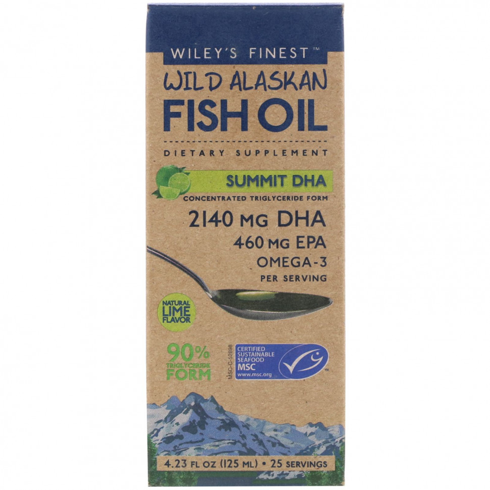   (Iherb) Wiley's Finest, Summit DHA,    ,    , 125  (4,23  )    -     , -, 