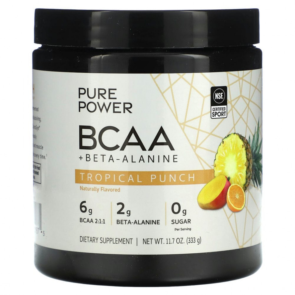 ���� ������ (Iherb) Dr. Mercola, Pure Power BCAA + ���� - ������, ����������� ����, 333 � (11,7 �����), ������ �� 10530 ���