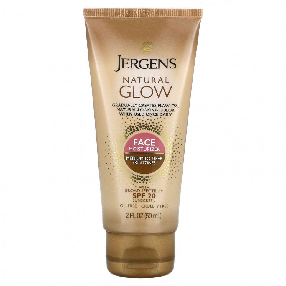 ���� ������ (Iherb) Jergens, Natural Glow, ����������� �������� ��� ����, SPF 20, �� ������� �� ������ �������� ����, 59 �� (2 ����. �����), ������ �� 3010 ���