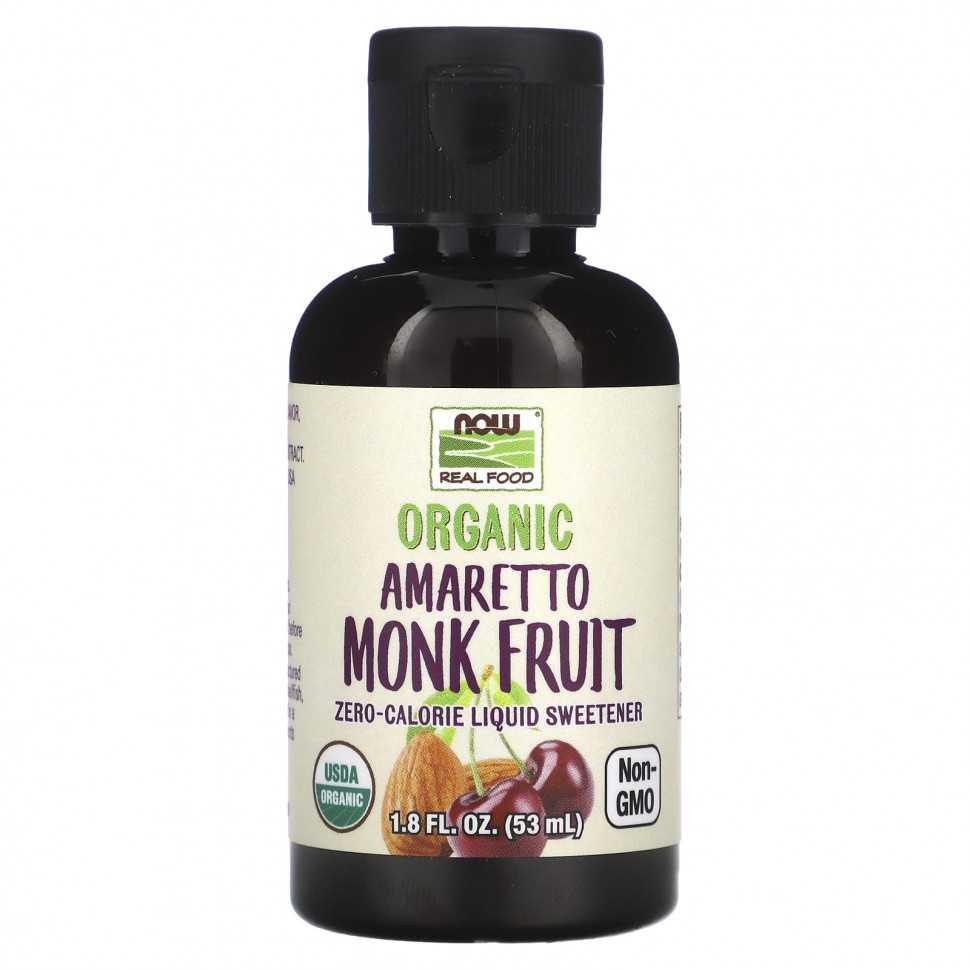   (Iherb) NOW Foods, Organic Amaretto Monk Fruit,   , 53  (1,8 . )    -     , -, 