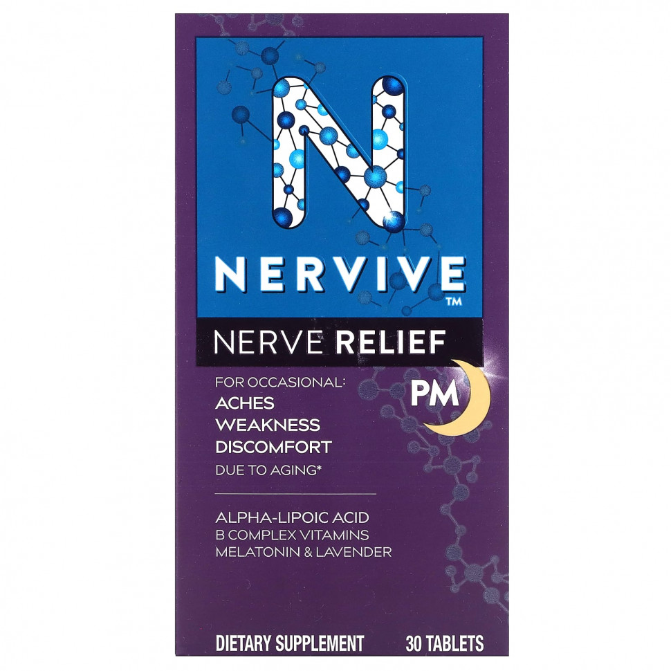   (Iherb) Nervive, Nerve Relief, PM, 30     -     , -, 