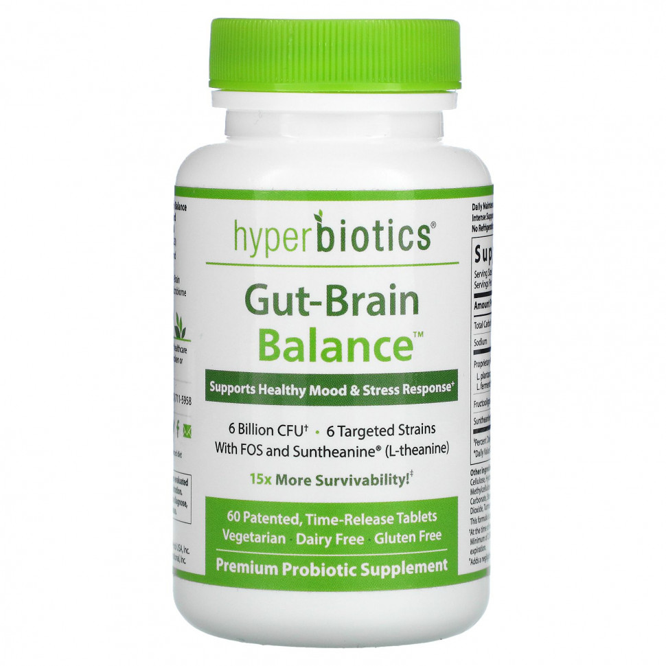   (Iherb) Hyperbiotics, GBX-Focus, Gut-Brain Connection, 6  , 60        -     , -, 