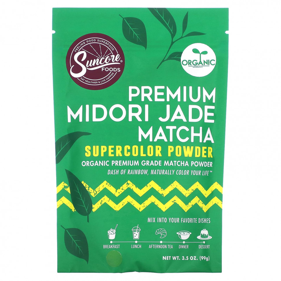 ���� ������ (Iherb) Suncore Foods, Premium Midori Jade Matcha, ������������ �����, 99 � (3,5 �����), ������ �� 4430 ���
