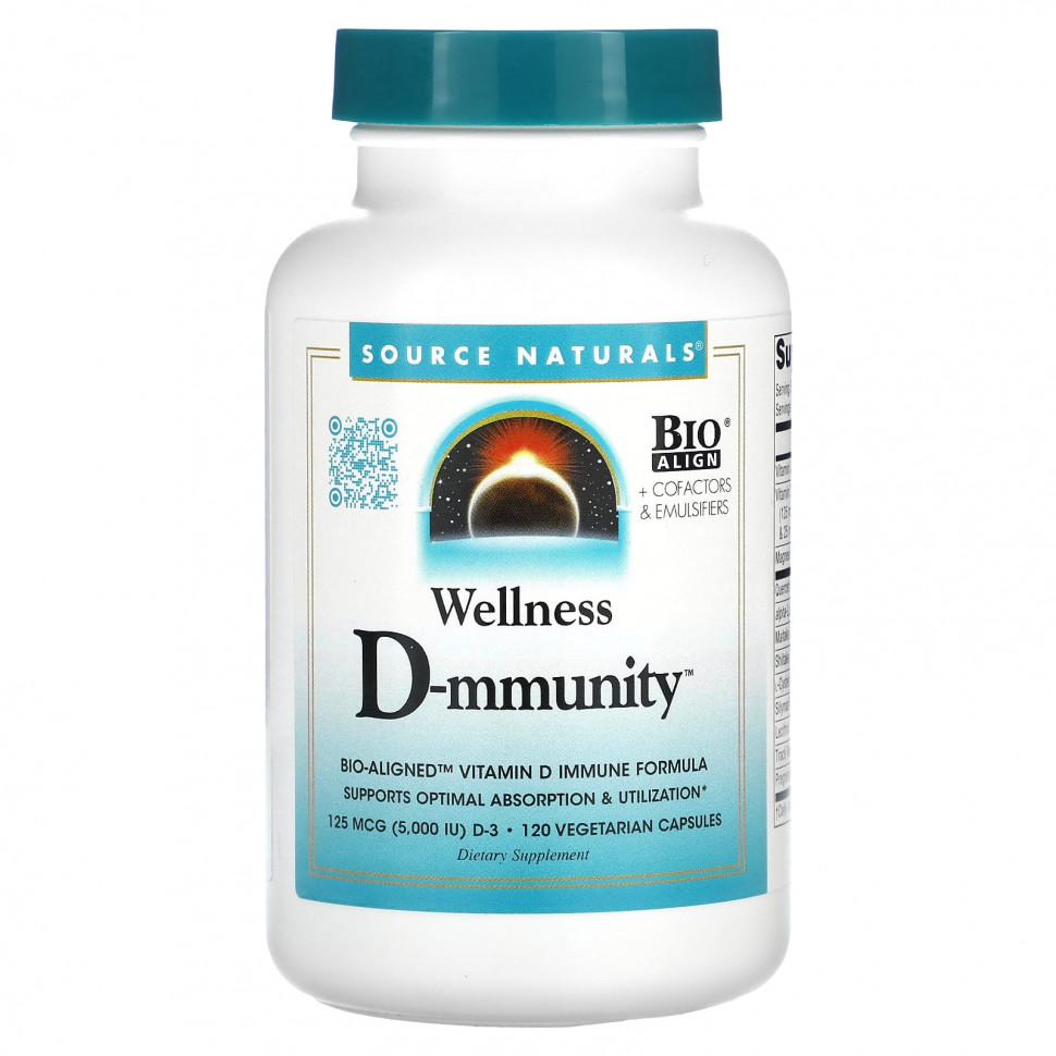   (Iherb) Source Naturals, Wellness D-mmunity, 125 , 120      -     , -, 