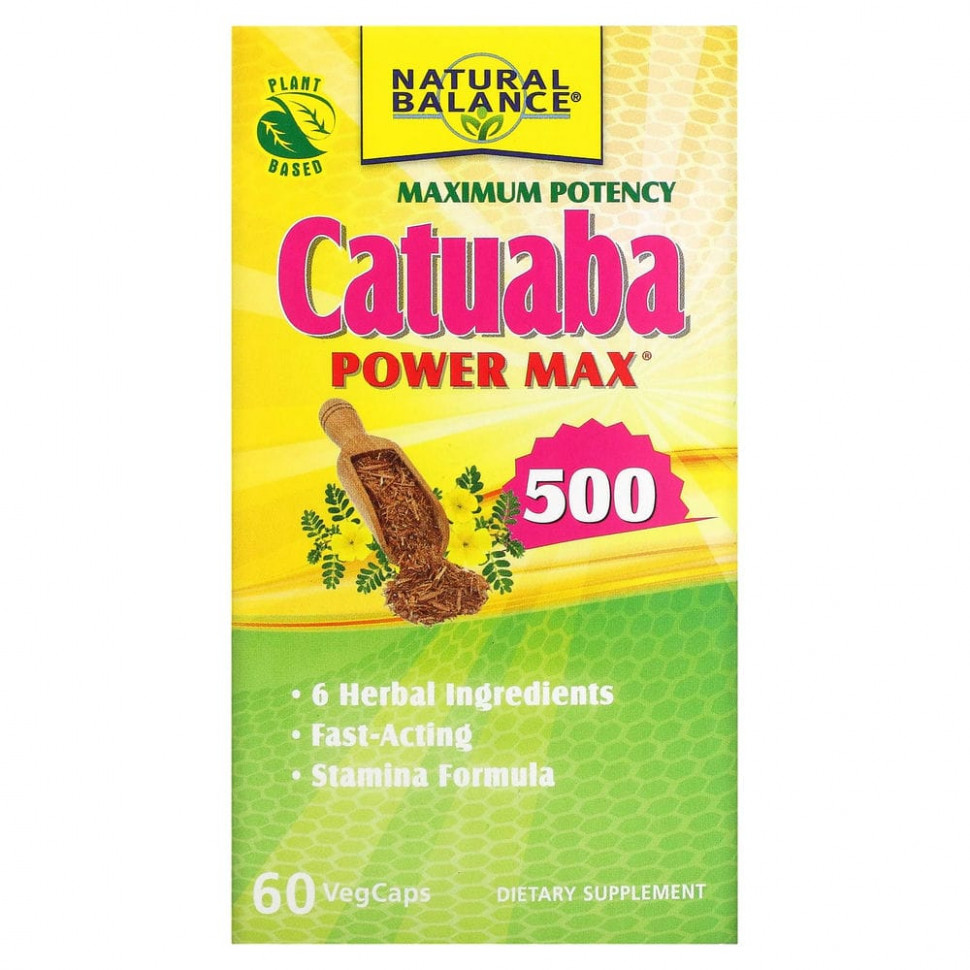   (Iherb) Natural Balance,  Power Max 500,  , 60           -     , -, 