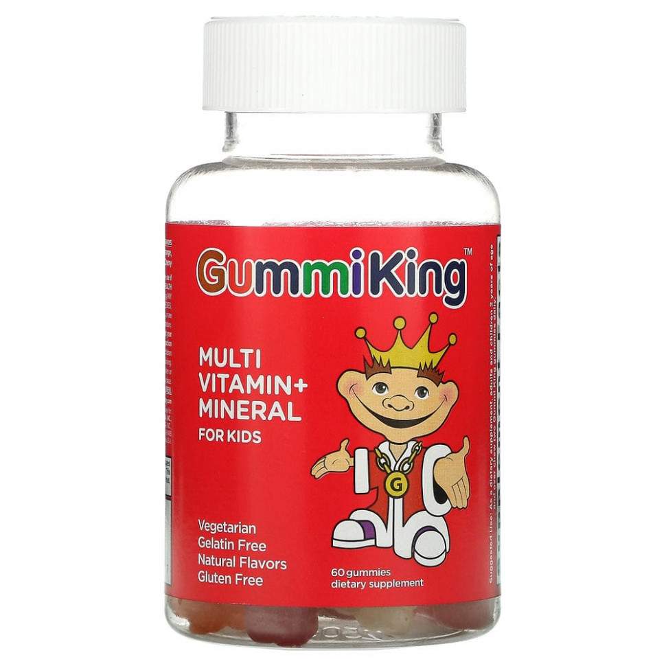 ���� ������ (Iherb) GummiKing, �������������� � �������� ��� �����, ��������, �����, ��������, �������� � �����, 60 ����������� ��������, ������ �� 1660 ���
