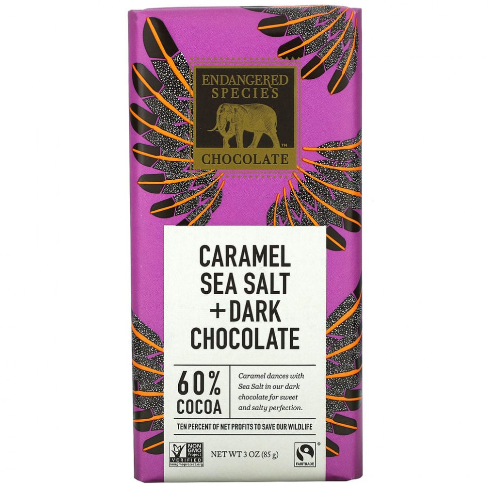   (Iherb) Endangered Species Chocolate,       , 60% , 85  (3 ),   710 