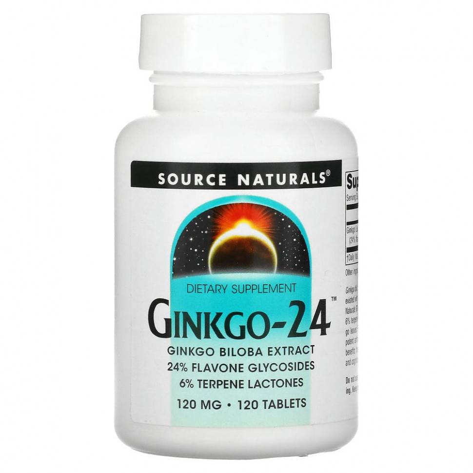   (Iherb) Source Naturals, Ginkgo-24,  ,120 , 120     -     , -, 