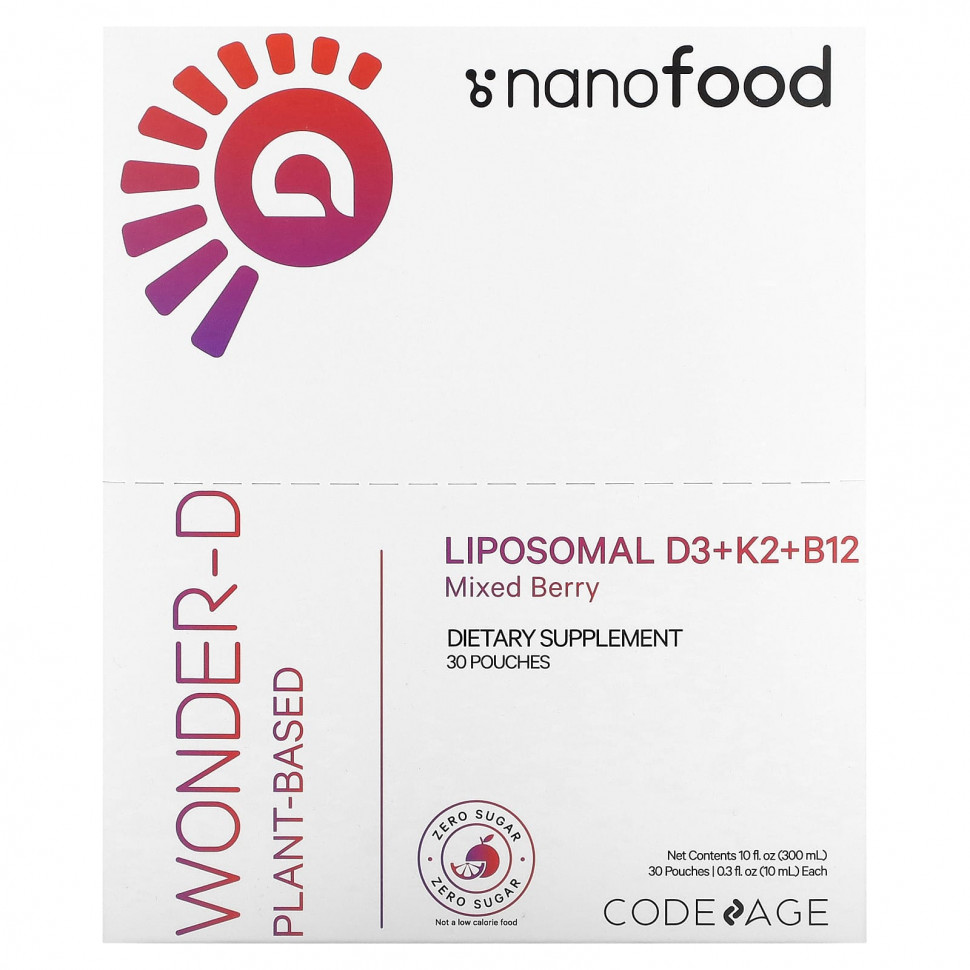   (Iherb) Codeage, Nanofood,   D3 + K2 + B12,  , 30   10  (0,3 . )    -     , -, 