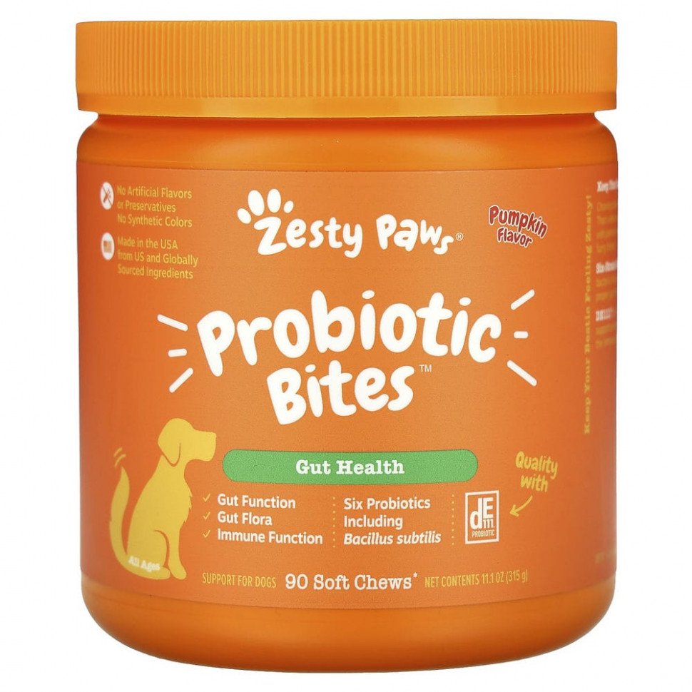   (Iherb) Zesty Paws, Probiotic Bites,     ,  ,   ,   , 90       -     , -, 