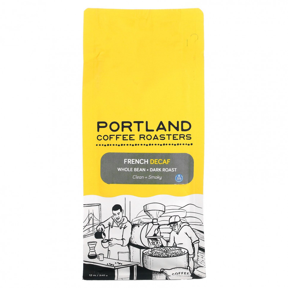 ���� ������ (Iherb) Portland Coffee Roasters, French Decaf, ������� ����, ������ �������, 340 � (12 �����), ������ �� 2860 ���