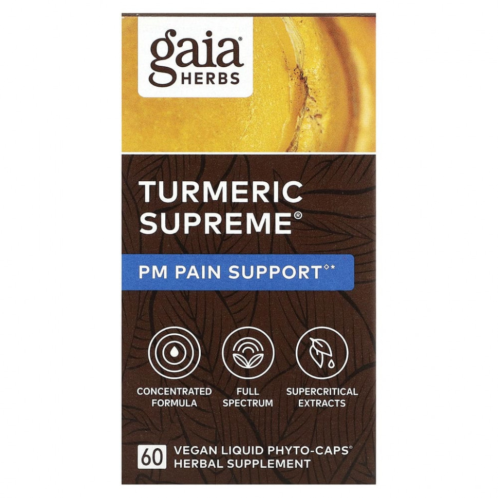   (Iherb) Gaia Herbs, Turmeric Supreme, PM   , 60       -     , -, 