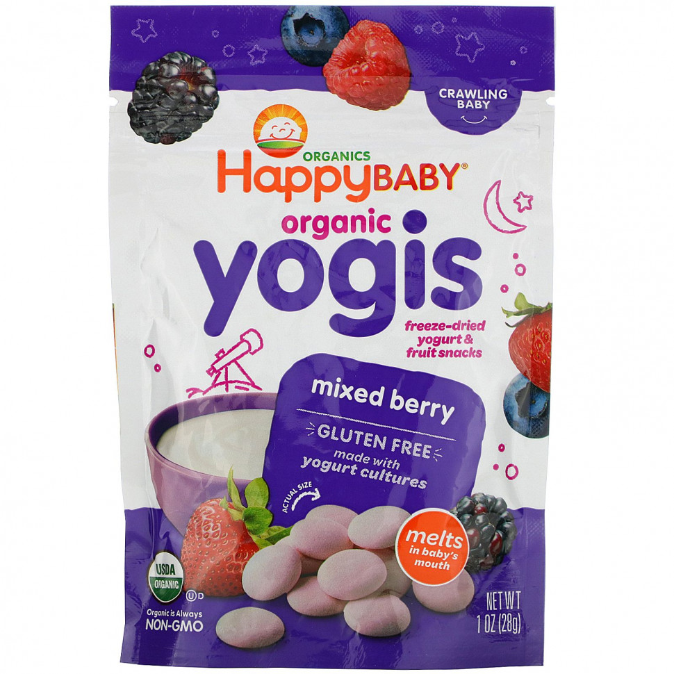   (Iherb) Happy Family Organics, Yogis,       ,  , 28     -     , -, 