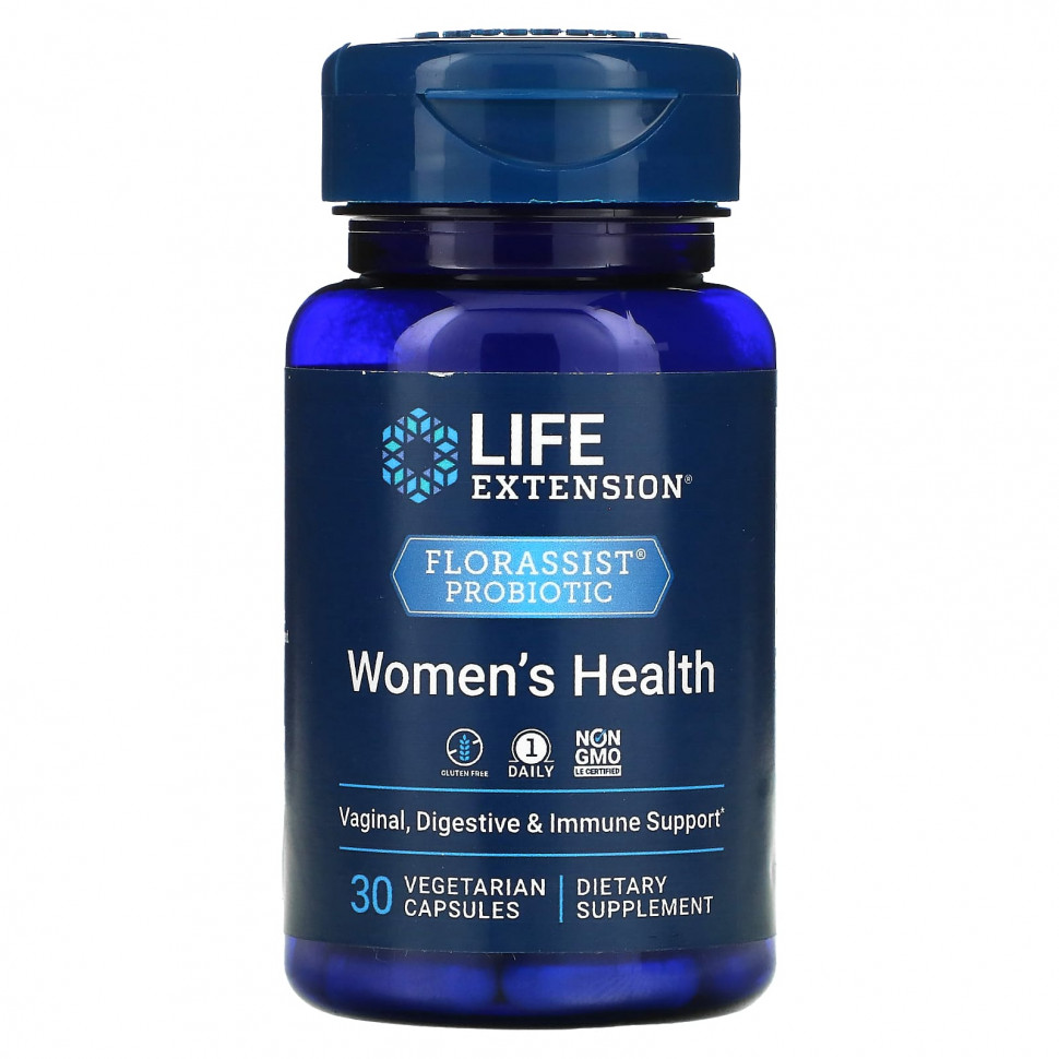 ���� ������ (Iherb) Life Extension, FLORASSIST, ���������, ��� �������� ������, 30 �������������� ������, ������ �� 3580 ���