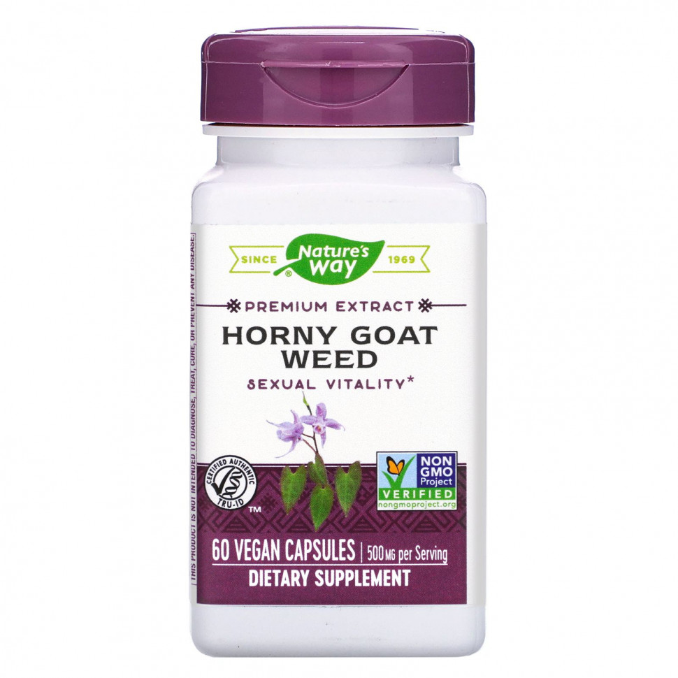 ���� ������ (Iherb) Nature's Way, Horny Goat Weed, 500 ��, 60 ��������� ������, ������ �� 3850 ���