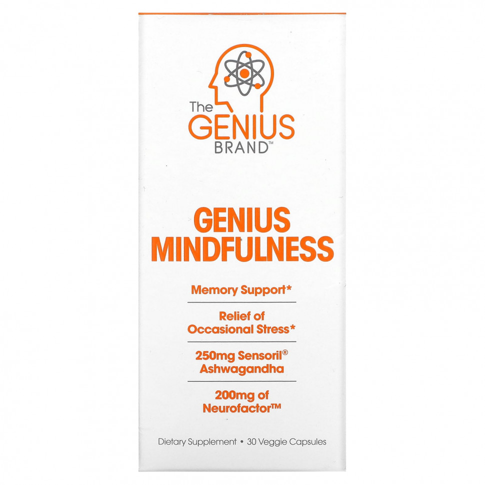 ���� ������ (Iherb) The Genius Brand, Genius Mindfullness, 30 ������������ ������, ������ �� 6940 ���