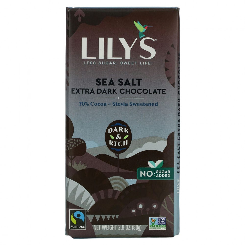 ���� ������ (Iherb) Lily's Sweets, ������ �������, � ������� �����, 70% �����, 80 � (2,8 �����), ������ �� 1140 ���