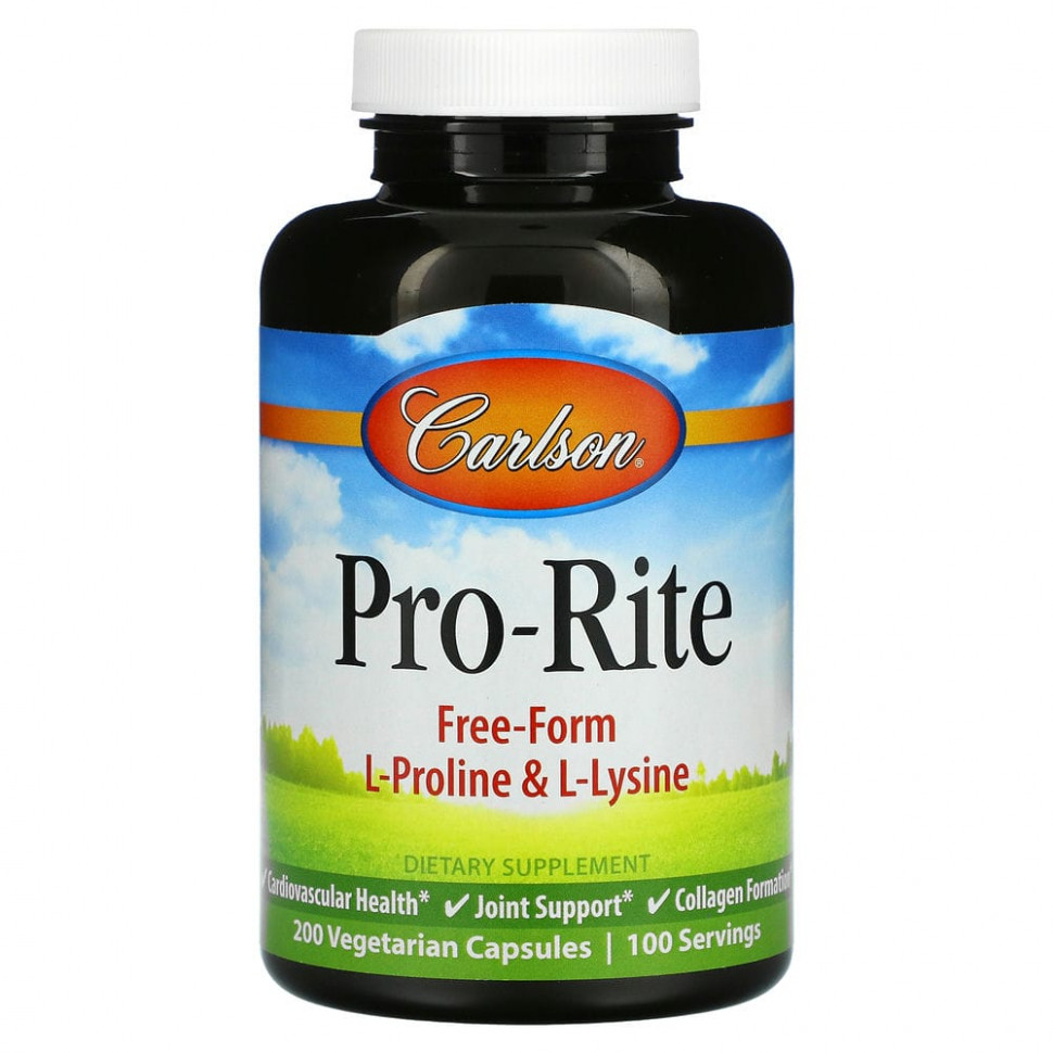   (Iherb) Carlson Labs, Pro-Rite, L-  L-   , 200      -     , -, 