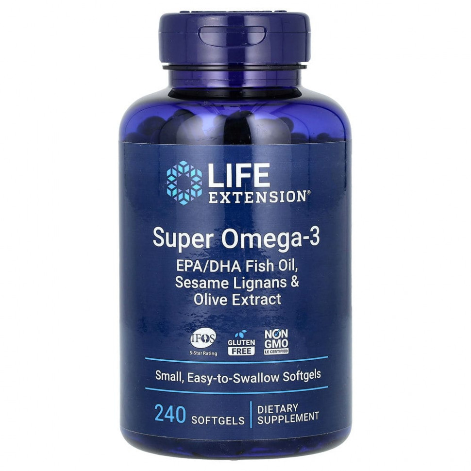 ���� ������ (Iherb) Life Extension, ����� �����-3, 240 ������, ������ �� 4670 ���