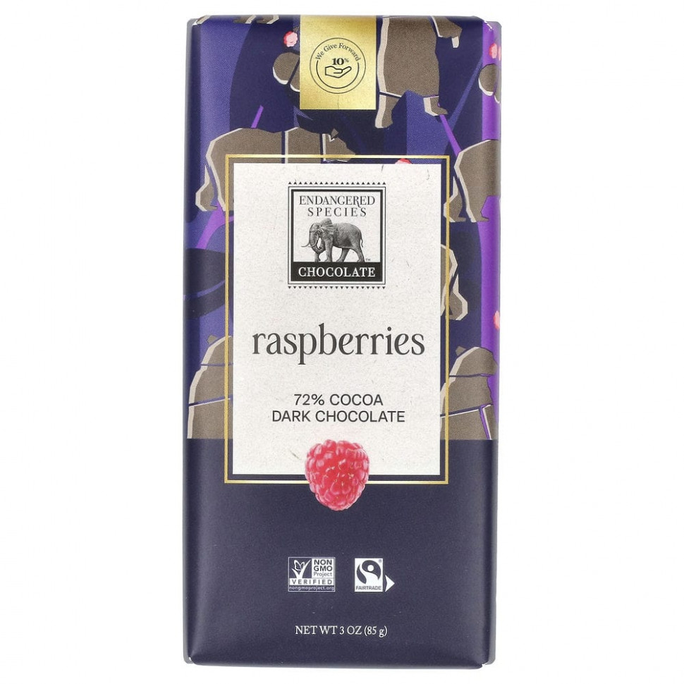  (Iherb) Endangered Species Chocolate,     , 72% , 85  (3 ),   710 