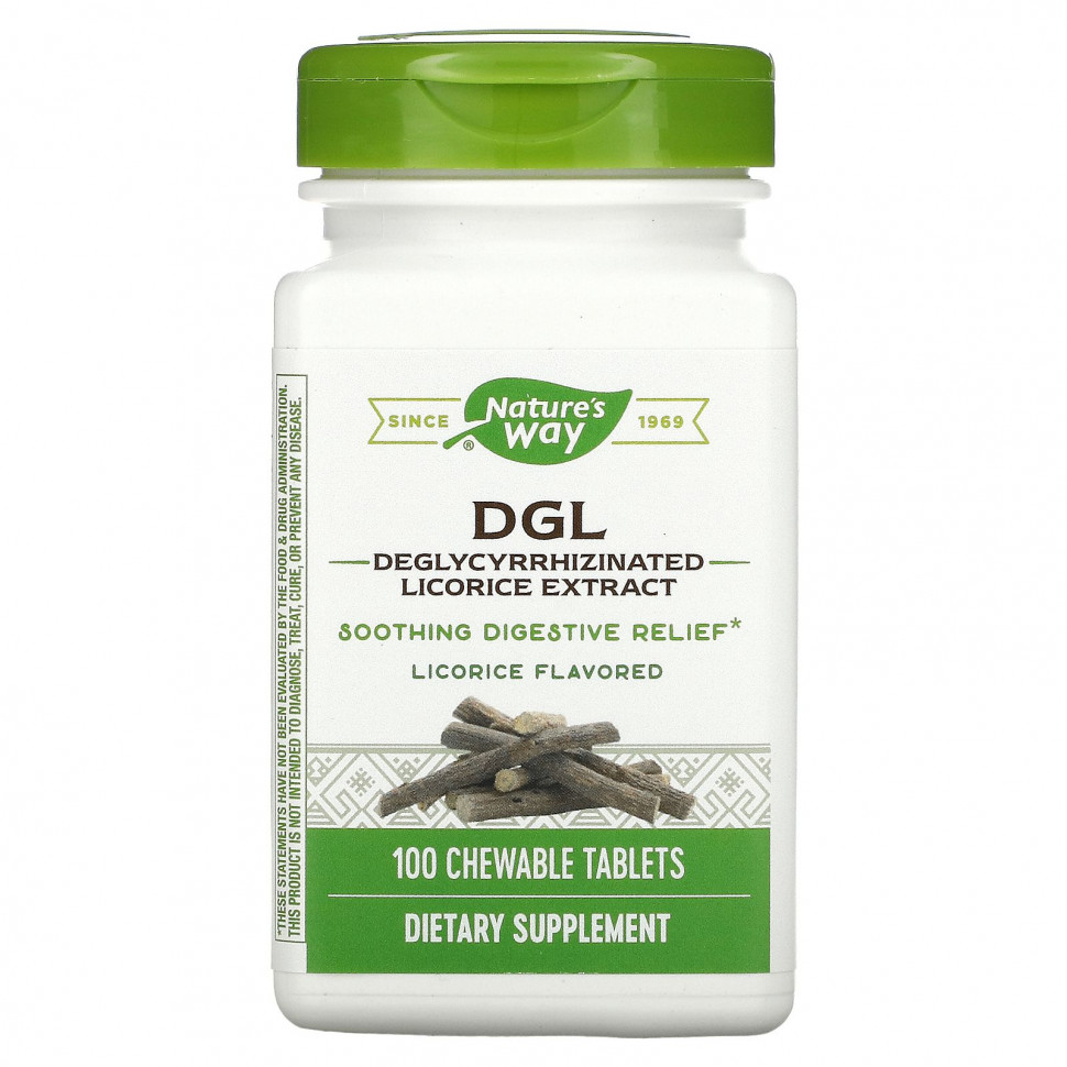   (Iherb) Nature's Way, DGL,   (),  , 100      -     , -, 