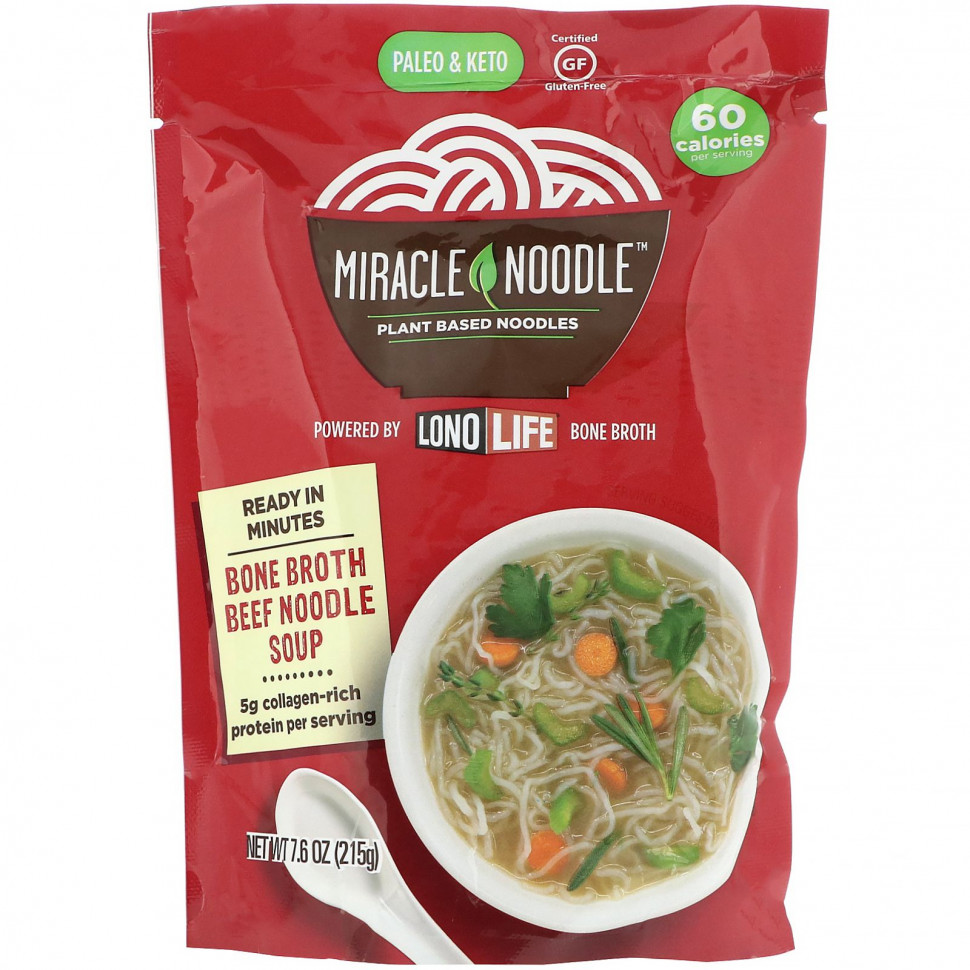 ���� ������ (Iherb) Miracle Noodle, ��� � ������ �� ������� �������, �������, 215 � (7,6 �����), ������ �� 1360 ���