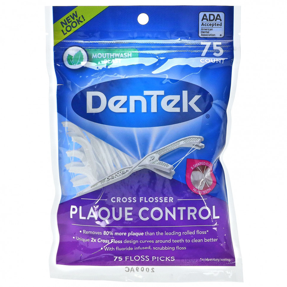   (Iherb) DenTek, Cross Flosser Plaque Control,    , 75     -     , -, 