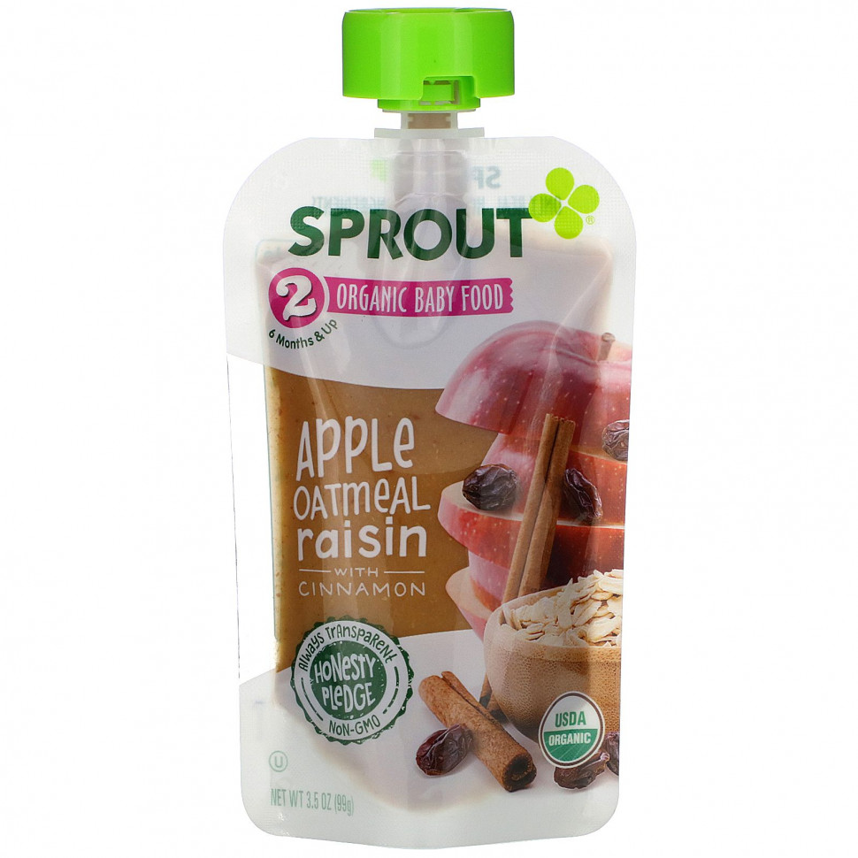 ���� ������ (Iherb) Sprout Organic, ������� �������, �� 6 �������, �������-������� ���� � �������, 99 � (3,5 �����), ������ �� 550 ���