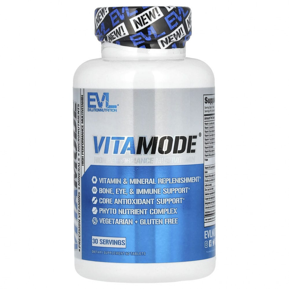   (Iherb) EVLution Nutrition, VitaMode, High Performance Multi Vitamin, 60 Tablets    -     , -, 