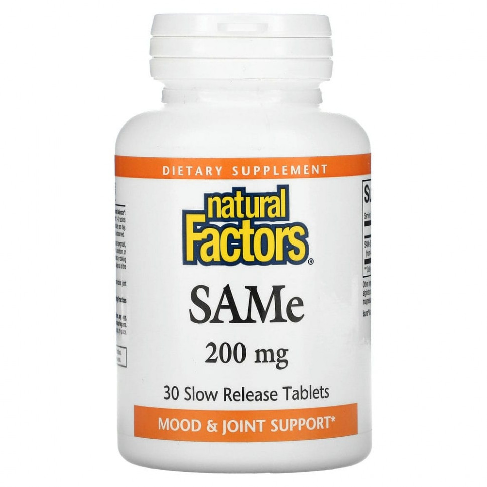   (Iherb) Natural Factors, SAM-e (S--L-), 200 , 30 -     -     , -, 