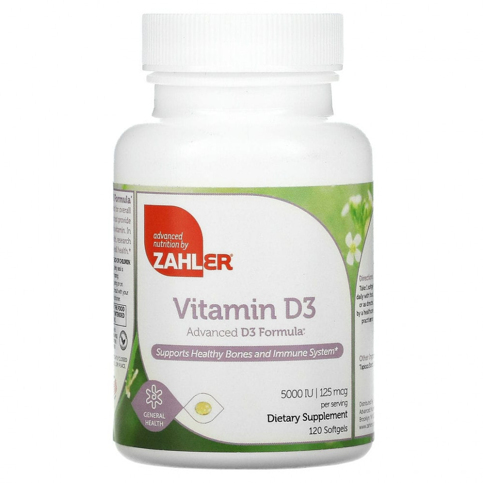   (Iherb) Zahler,  D-3,   D3, 5000 , 120      -     , -, 