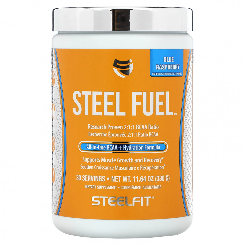 ���� ������ (Iherb) SteelFit, Steel Fuel, ������������� �������� � ������������� ����� (BCAA + Hydration Formula), ������� ������, 330 � (11,64 �����), ������ �� 5530 ���